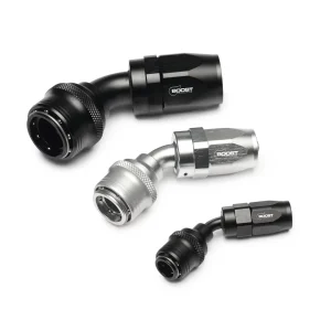 Quick Click Female Hose End Dash 4 / -04 AN - 45° - matte black