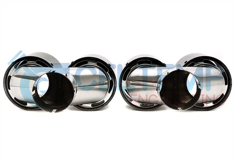 Dubbele carbon/chrome/glanzende sierstukken. - Afbeelding 3